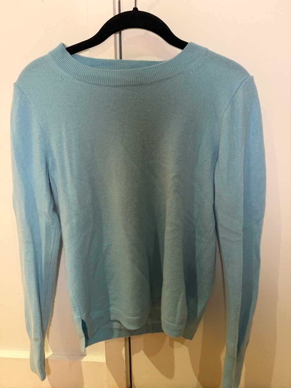 J. Crew Pale Aqua Crewneck Sweater- 100% cashmere